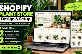 design shopify plant store, houseplant nursery and flower shop websites