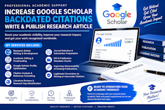 increase google scholar backdated citations, write and publish research article