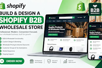 build and design a shopify b2b wholesale shopify store