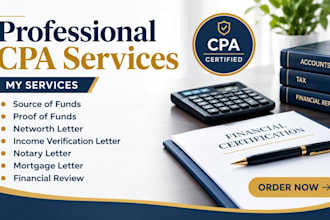 prepare a CPA source of funds and net worth certification letter
