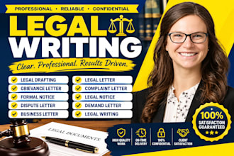 draft legal letters, complaints, grievance letters and formal notices now
