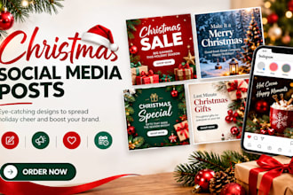design black friday, christmas social media posts, ads, holiday banners