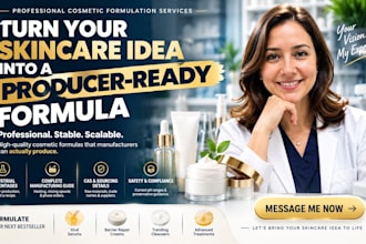 formulation chemist for skincare development beauty product ready for producer