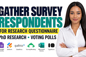 gather survey respondents for research questionnaire phd research, voting polls