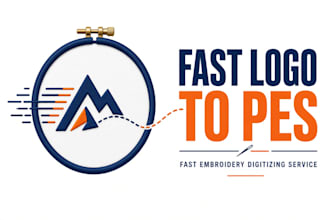 digitize your logo into pes and dst embroidery files fast