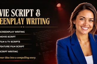 write a professional movie script, screenplay, and feature film script