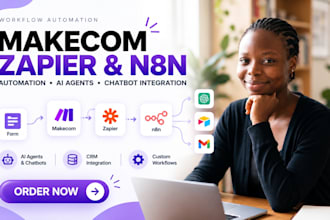 makecom zapier n8n automation ai agent and chatbox integration
