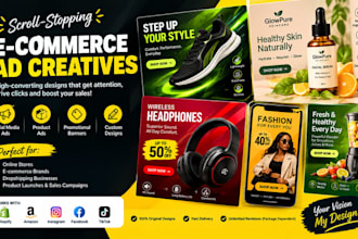 design professional ecommerce ads and product advertising creatives