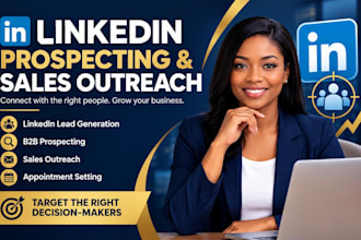 linkedin prospecting, b2b lead generation and sales outreach