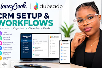 set up honeybook and dubsado CRM, client workflows and automation