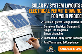 design solar pv system layouts electrical permit drawings for your project