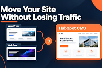 migrate wordpress or webflow websites to hubspot cms and landing pages