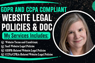 draft gdpr and ccpa compliant website legal policies for your online business