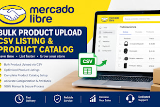 do mercado libre bulk product upload csv listing and product catalog
