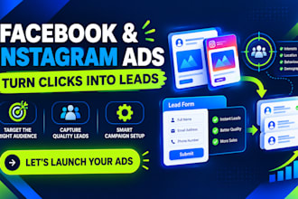 setup lead generation ad campaign for facebook instagram ads that generate sales