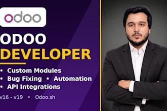 develop custom odoo modules, fix errors and automate workflows