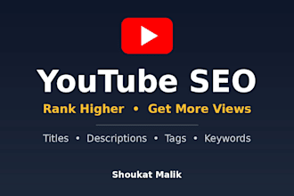 do youtube SEO optimization for your videos and channel