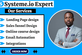 systeme io sales funnel,system io landing page,website, samcart, thrivecart