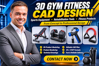 3d gym fitness cad prototype design 3d sport product equipment 3d gym rehab tool