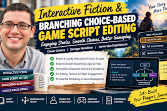 edit branching interactive fiction and visual novel game scripts