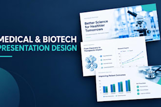 design professional medical healthcare or biotech presentation slides