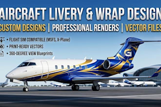 design custom airplane livery and flight simulator wraps