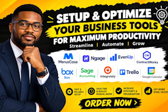 setup meruscase ngage evenup contractwork box sage accounting integrately trello