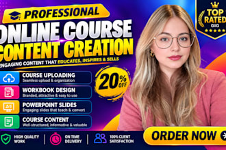 online course content creation workbook lms coursework slide syllabus curriculum