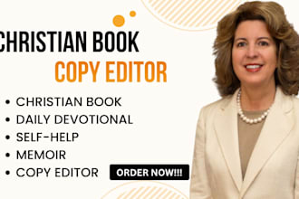 copy edit christian book devotional self help memoir