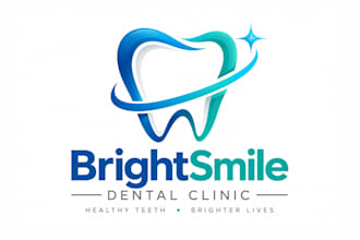 design a modern dental clinic, dentist and tooth logo
