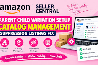 fix amazon parent child variation setup catalog management suppression listings