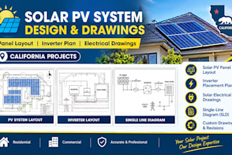 design solar pv system layout, inverter plan, and solar