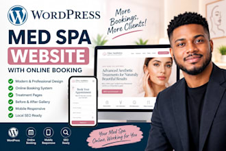 design a wordpress med spa website with online booking