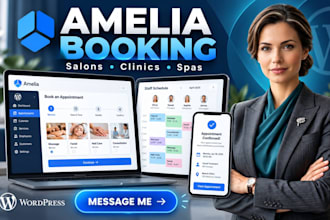 setup wordpress amelia booking for salons and clinics with payment and reminders