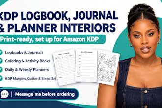 logbook interior, journal interior, coloring book, planner interior, KDP