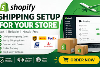 setup, fix shopify shipping rates, zones, and delivery options, tracking