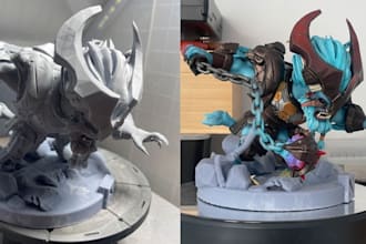 3d print and paint custom figures miniature painting resin 3d printing model