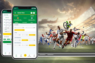 develop sport app, crypto bet app, website, gamble site, bet365
