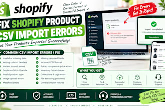 resolve shopify CSV product listing product upload CSV shopify CSV import