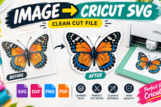 rebuild your image into a clean svg cut file for cricut