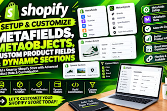 set up shopify metafields, metaobjects and dynamic sections