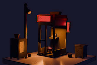 stylized game ready 3d props