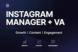 do instagram management and be your personal virtual assistant for social