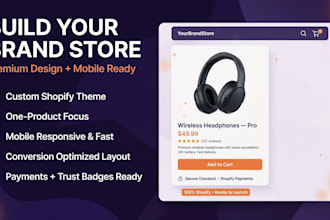 create a one product ecommerce store