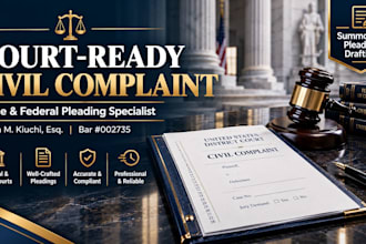 draft an attorney grade civil complaint and summons