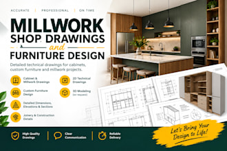 millwork shop drawings and furniture design