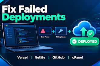 deploy and fix your website on vercel, netlify, github and cpanel