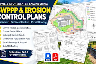 prepare swppp plans, erosion control plans, sediment control, stormwater plans