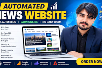 create automated news wordpress website, autoblog, auto news RSS aggregator