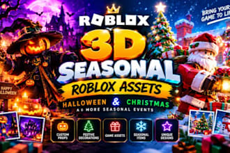 create 3d roblox halloween and christmas asset